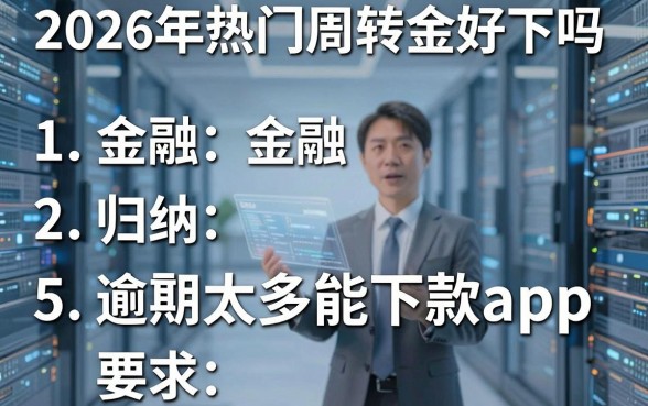 2026年热门周转金好下吗,归纳5个逾期太多能下款app