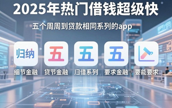 2025年热门借钱超级快,归纳五个周周到贷款相同系列的app