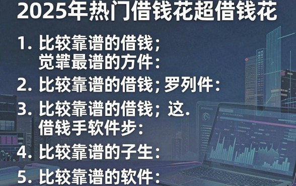 2025年热门借钱花超借钱花,罗列五个比较靠谱的借钱软件