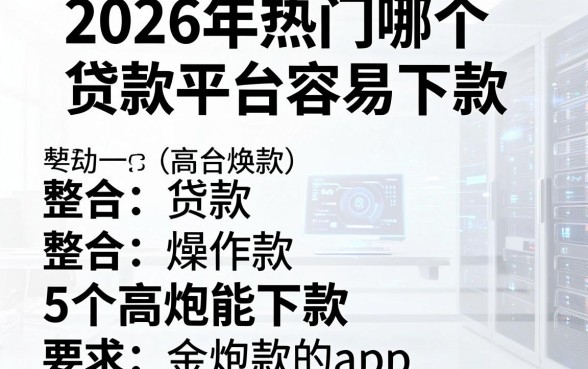 2026年热门哪个贷款平台容易下款,整合5个高炮能下款的app