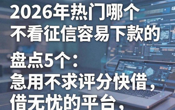 2026年热门哪个不看征信容易下款的,盘点5个急用不求评分快借无忧的平台