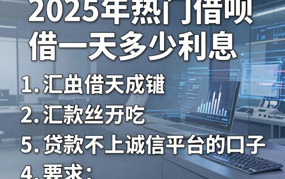 2025年热门借呗借一天多少利息，汇总5个贷款不上诚信平台的口子