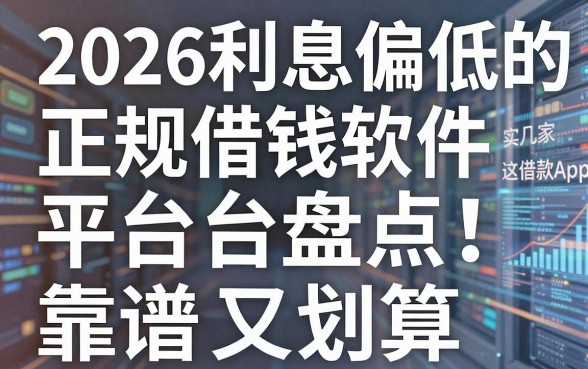 2026利息偏低的正规借钱软件平台盘点！实测这几家热门借款App靠谱又划算