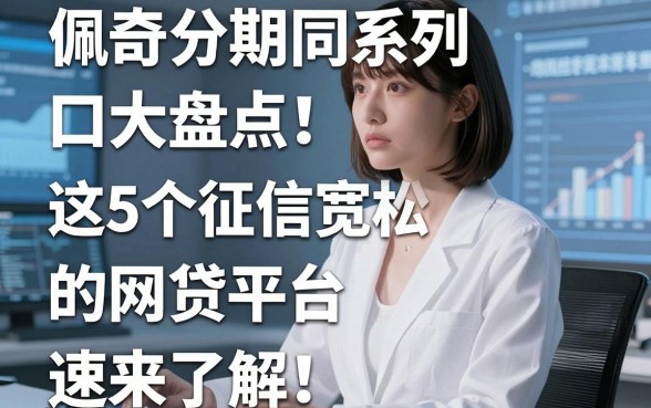 佩奇分期同系列口子大盘点！这5个征信宽松的网贷平台速来了解