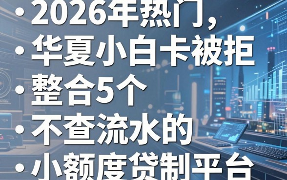2026年热门华夏小白卡被拒，整合5个不查流水的小额度贷款平台