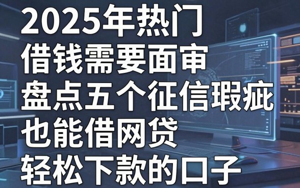 2025年热门借钱需要面审,盘点五个征信瑕疵也能借网贷轻松下款的口子