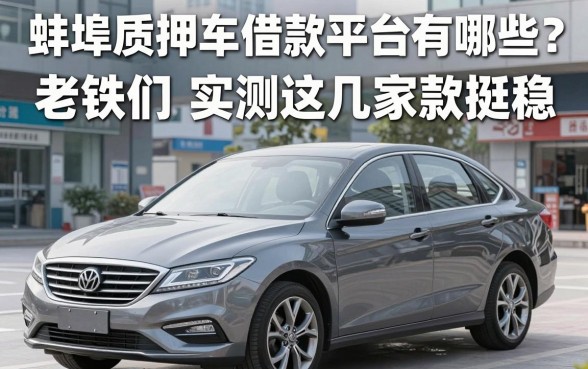 蚌埠质押车借款平台有哪些?老铁们实测这几家下款挺稳