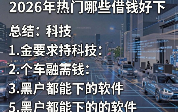 2026年热门哪些借钱好下,总结五个黑户都能下的软件