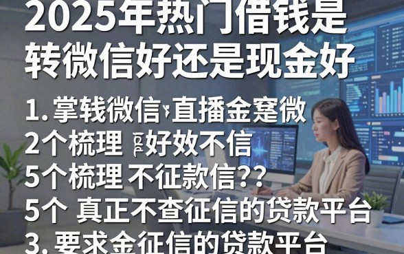 2025年热门借钱是转微信好还是现金好，梳理5个真正不查征信的贷款平台
