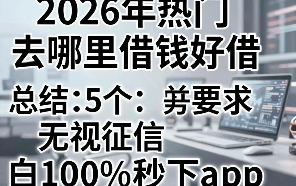 2026年热门去哪里借钱好借,总结5个无视征信黑白100%秒下app