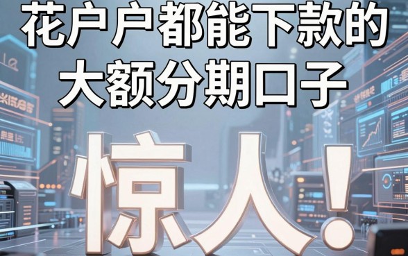 花户户都能下款的大额分期口子,深度测评对比后结论惊人!