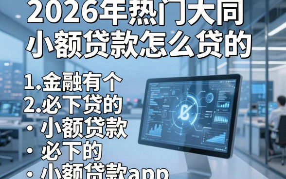 2026年热门大同小额贷款怎么贷的,概括五个必下的小额贷款app