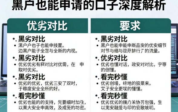 黑户也能申请的口子深度解析，优劣对比看完秒懂！