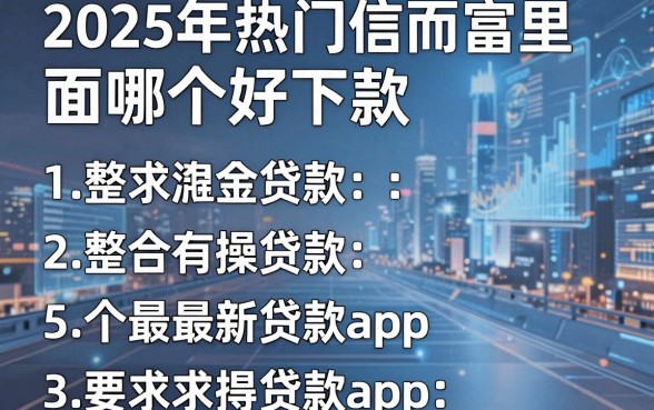 2025年热门信而富里面哪个好下款,整合5个最新贷款app