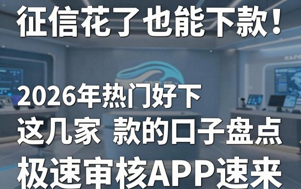 征信花了也能下款！2026年热门好下款的口子盘点，这几家极速审核APP速来
