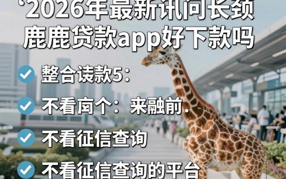 2026年最新讯问长颈鹿贷款app好下款吗，整合5个不看征信查询的平台
