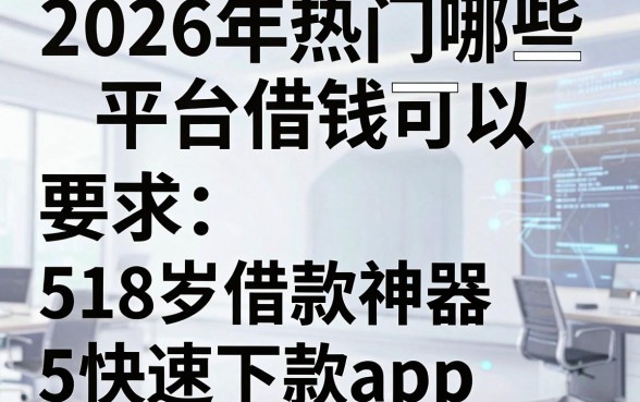 2026年热门哪些平台借钱可以,归纳5个18岁借款神器快速下款app