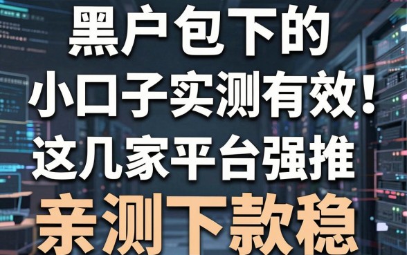 黑户包下的小口子实测有效！这几家平台强推，亲测下款稳