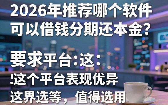 2026年推荐哪个软件可以借钱分期还本金?这5个平台表现优异值得选!
