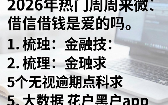 2026年热门周周来微信借钱是真的吗,梳理5个无视逾期大数据花户黑户app