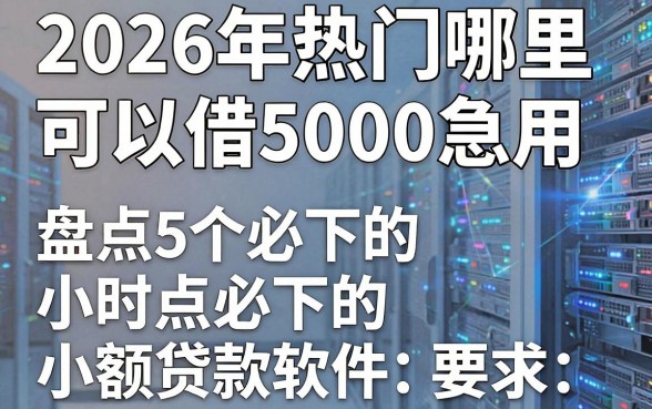 2026年热门哪里可以借5000急用,盘点5个必下的小额贷款软件