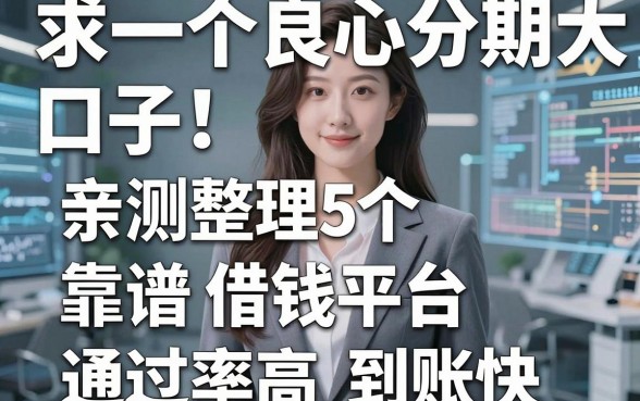 求一个良心分期大口子！亲测整理5个靠谱借钱平台，通过率高到账快