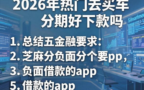 2026年热门去买车分期好下款吗，总结五个芝麻分负面借款的app