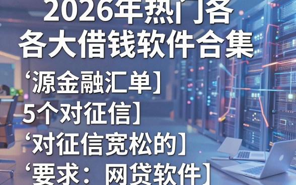2026年热门各大借钱软件合集,汇总5个对征信宽松的网贷软件