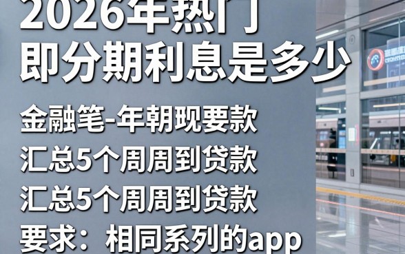 2026年热门即分期利息是多少，汇总5个周周到贷款相同系列的app