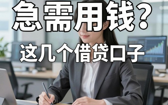 急需用钱？这几个借贷必下的口子，审批快得超乎想象！