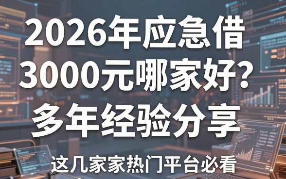 2026年应急借3000元哪家好?多年经验分享,这几家热门平台必看!