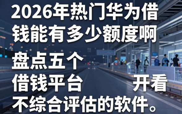 2026年热门华为借钱能有多少额度啊,盘点五个借钱平台不看综合评估的软件