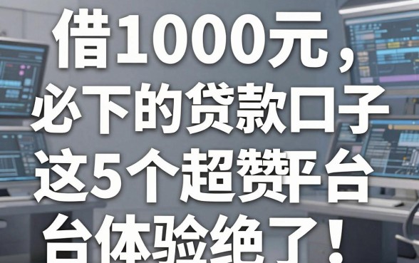 借1000元必下的贷款口子,这5个超赞平台体验绝了!