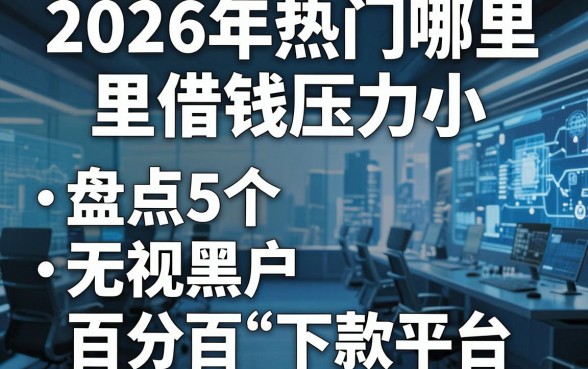 2026年热门哪里借钱压力小,盘点5个无视黑户百分百下款平台