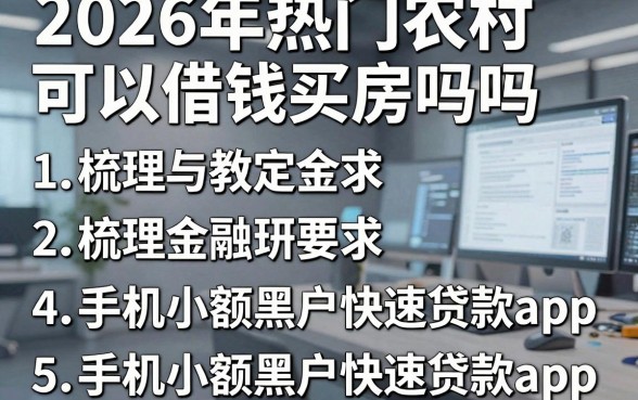 2026年热门农村可以借钱买房吗吗,梳理5个手机小额黑户快速贷款app