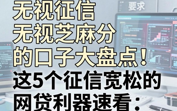 无视征信无视芝麻分的口子大盘点!这5个征信宽松的网贷利器速看