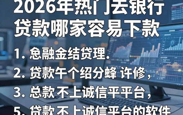 2026年热门去银行贷款哪家容易下款,总结5个贷款不上诚信平台的软件