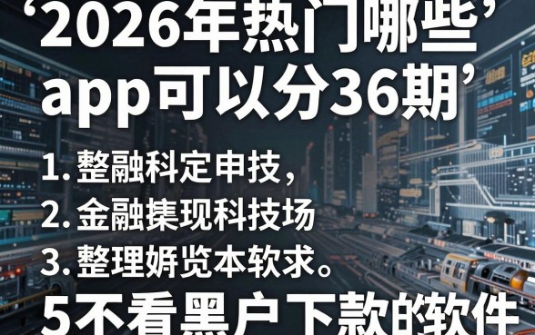 2026年热门哪些app可以分36期,整理5个不看黑户下款的软件