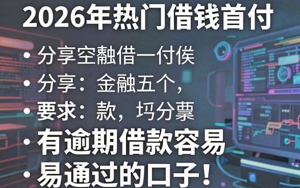 2026年热门借钱首付，分享五个有逾期借款容易通过的口子