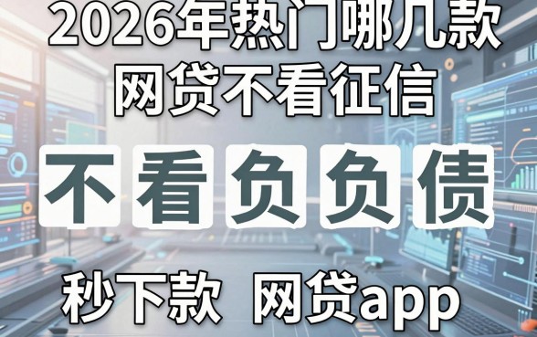 2026年热门哪几款网贷不看征信,整合五个不看负债秒下款的网贷app