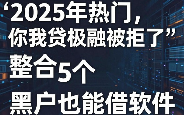 2025年热门你我贷极融被拒了,整合5个黑户也能借款的软件