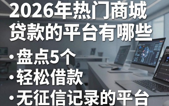 2026年热门商城贷款的平台有哪些，盘点5个轻松借款无征信记录的平台