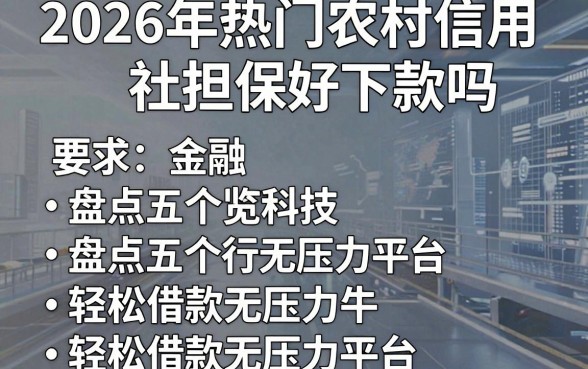 2026年热门农村信用社担保好下款吗,盘点五个轻松借款无压力平台