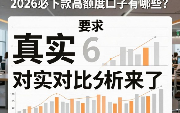 2026必下款高额度口子有哪些？真实对比分析来了！