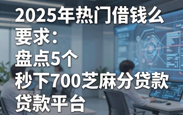 2025年热门借钱么,盘点5个秒下700芝麻分贷款平台