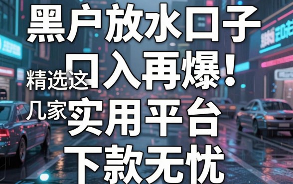 黑户放水口子入口再爆!精选这几家实用平台,下款无忧!