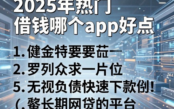 2025年热门借钱哪个app好点，罗列5个无视负债快速下款长期网贷的平台