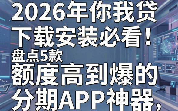 2026年你我贷下载安装必看！盘点5款额度高到爆的分期APP神器
