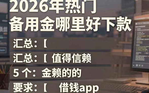 2026年热门备用金哪里好下款，汇总5个值得信赖的借钱app
