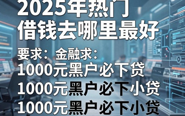 2025年热门借钱去哪里最好,汇总五个1000元黑户必下小贷
